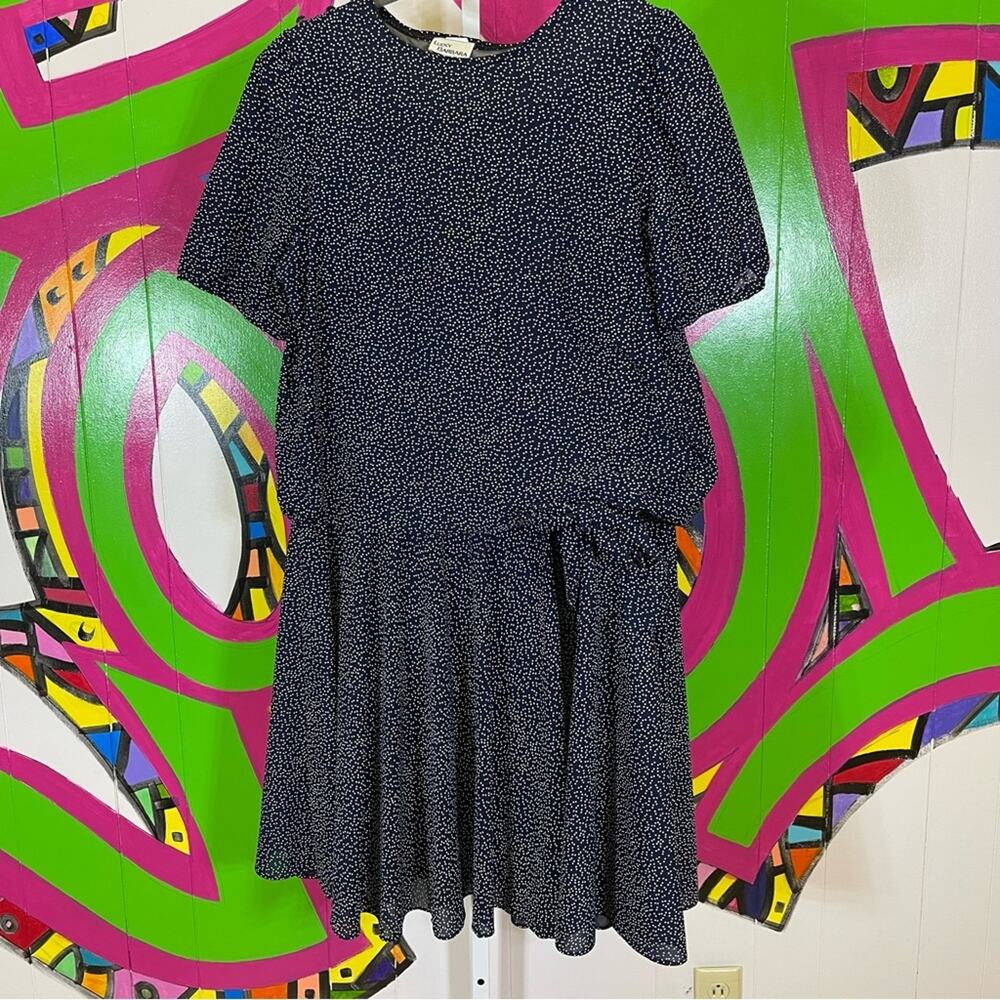 Lucky Barbara, Vintage Dress. Similar to a size 2X(See Measurements) Navy Blue.